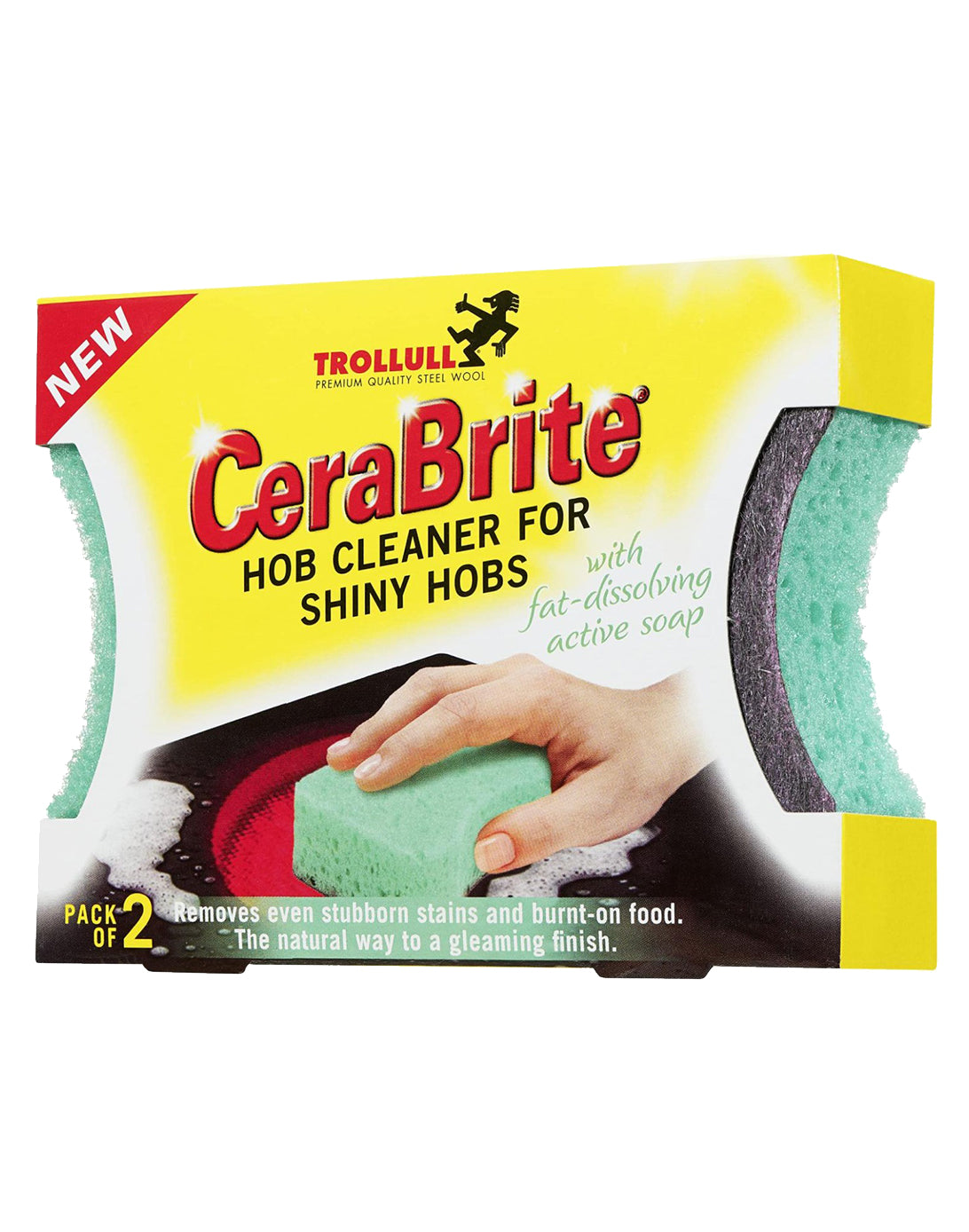 Trollull Cerabrite Esponja Vitroceramica 2 unid - Puntolimpieza